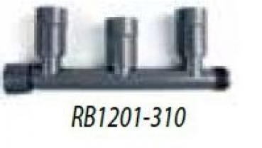 PVC-Verteiler mit 3 Ausgängen - Typenreihe RB1200 - 1“ IG x 1“ AG, 3 Ausgänge: 1“ IG - Typ RB1201310